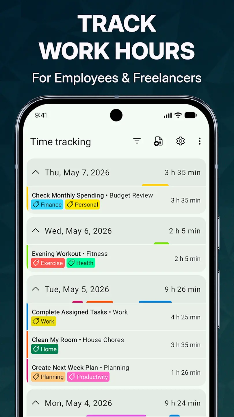 Working Hours New Screenshot 1